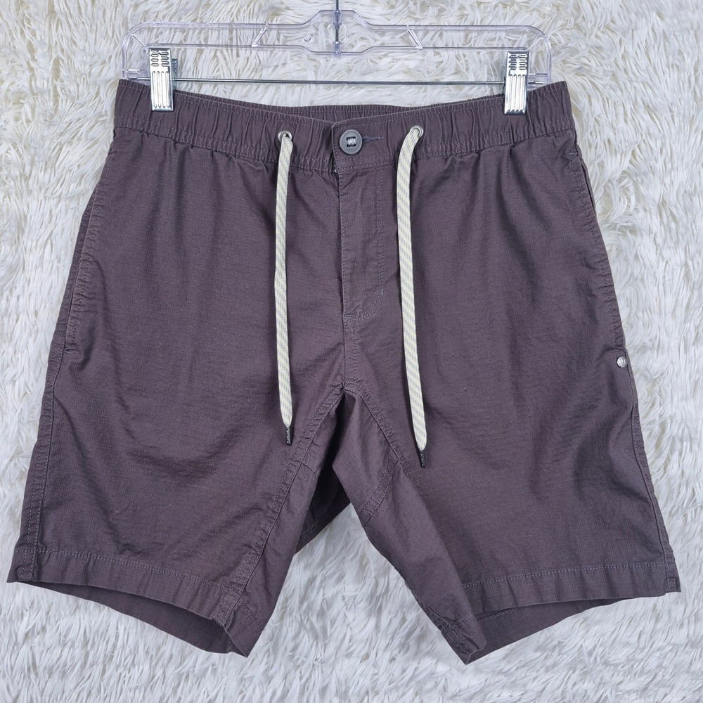 Vuori Ripstop Climber Shorts Mens Small Burgundy Organic Cotton V370
